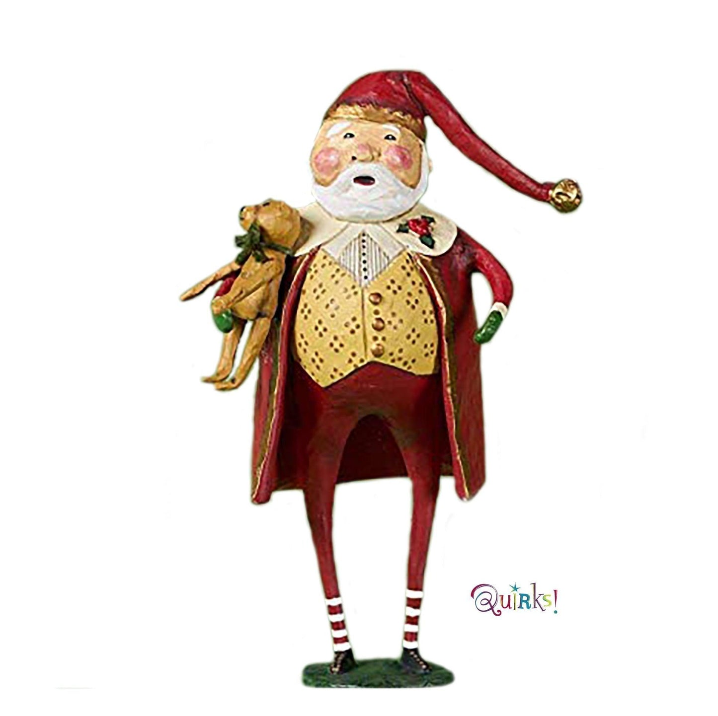Christmas Cheer Santa Lori Mitchell Figurine - RETIRED Quirks!