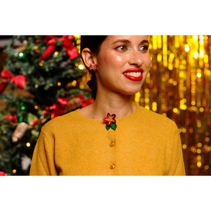 Christmas Flower Button Cover by Laliblue