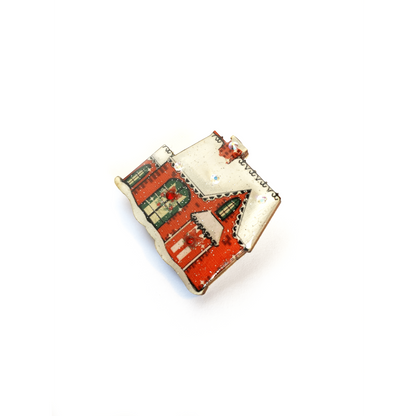 Christmas House Brooch by Rosie Rose Parker