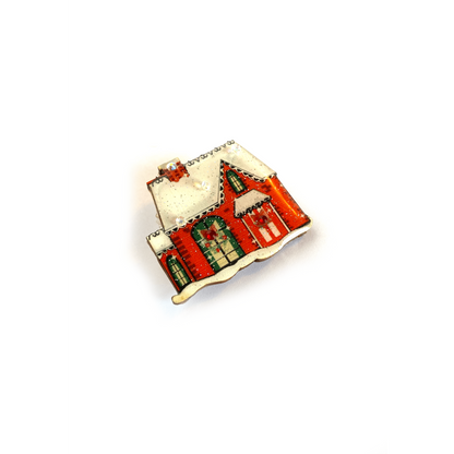 Christmas House Brooch by Rosie Rose Parker