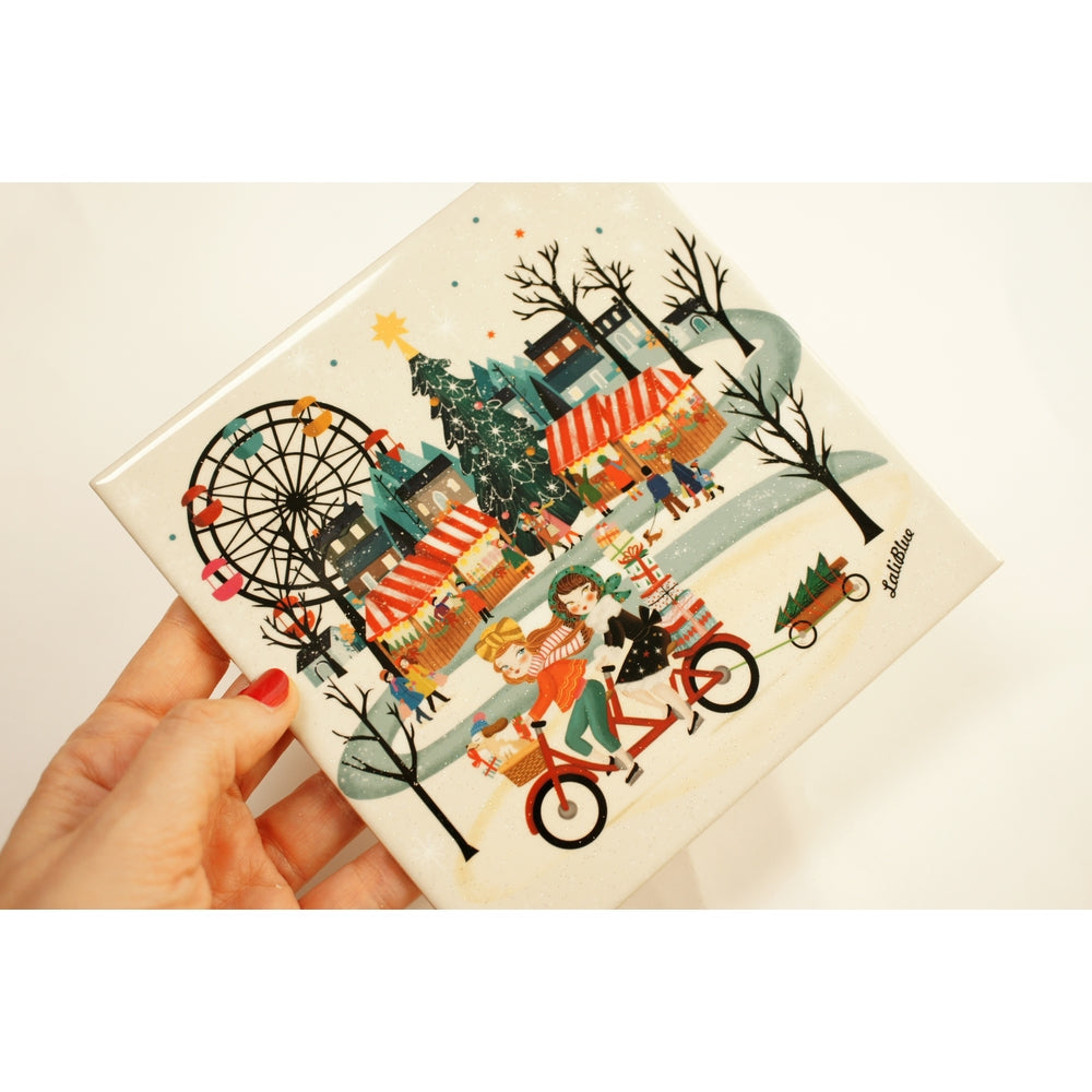 Christmas Market Tile by Laliblue