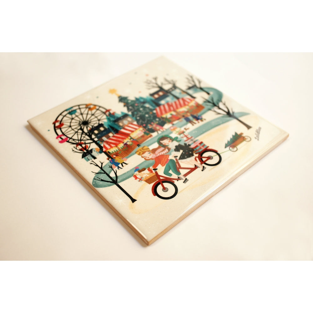 Christmas Market Tile by Laliblue