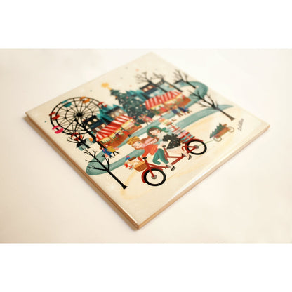 Christmas Market Tile by Laliblue