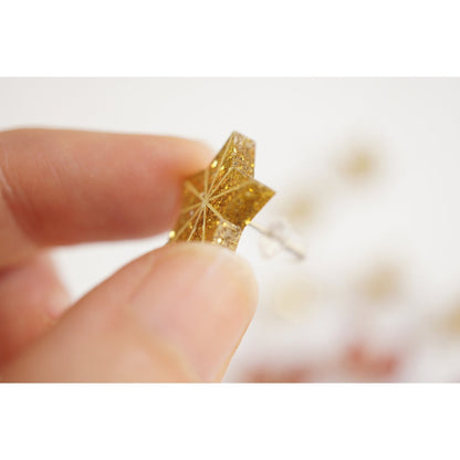 Christmas-Themed Brunette Hair Brooch with Earring Set by Laliblue