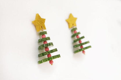 Christmas Tree Earrings by Laliblue
