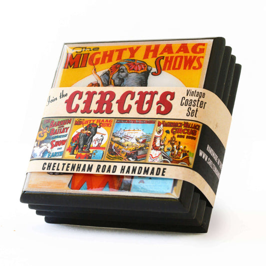 Circus Poster Coaster Set