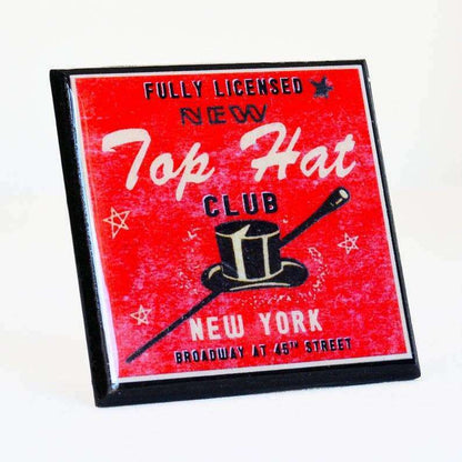 Classic Cocktail Lounge Drink Coaster Set