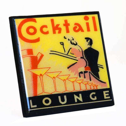 Classic Cocktail Lounge Drink Coaster Set