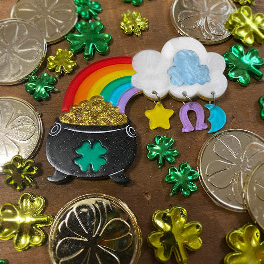 Clover the Rainbow Brooch by Lipstick & Chrome Quirks!