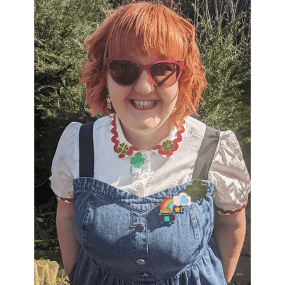Clover the Rainbow Brooch by Lipstick & Chrome