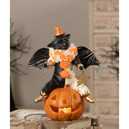 Clowning Cat on Jack | Halloween Decor | Bethany Lowe