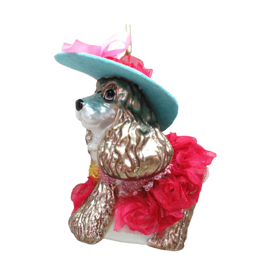 Cocker Spaniel w/Hat Ornament by December Diamonds Quirks!