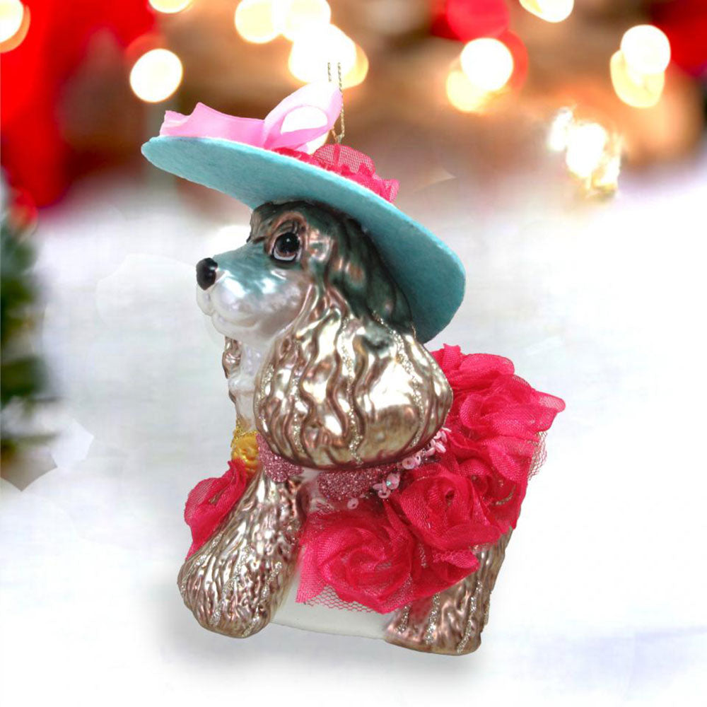 Cocker Spaniel w/Hat Ornament by December Diamonds Quirks!