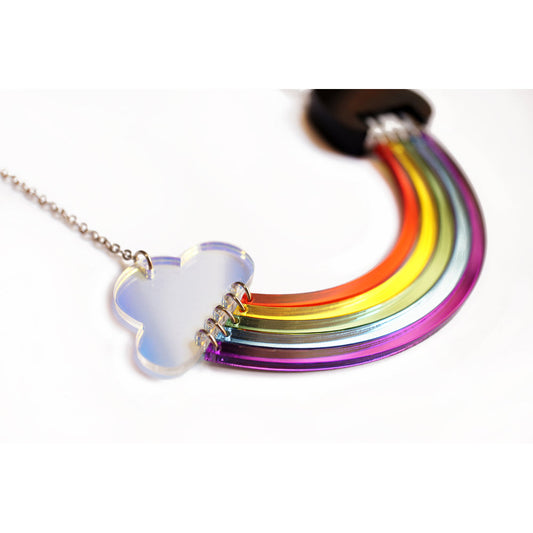 Rainbow Piano Necklace by Laliblue