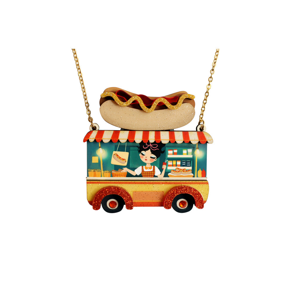 Hot Dog Truck Necklace by Laliblue