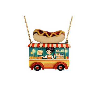 Hot Dog Truck Necklace by Laliblue