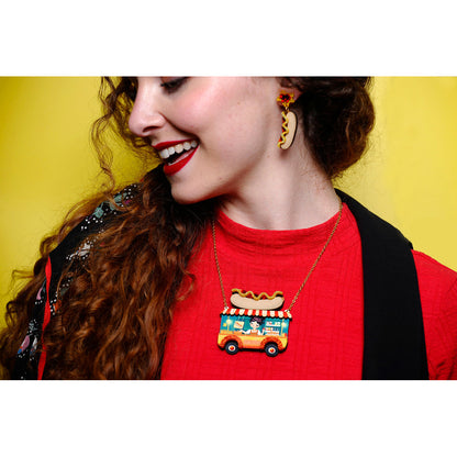 Hot Dog Truck Necklace by Laliblue