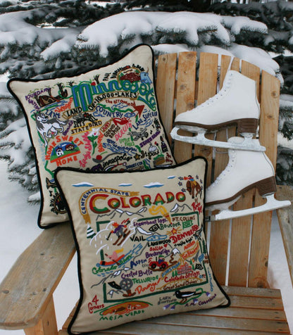 Colorado Hand-Embroidered Pillow Quirks!