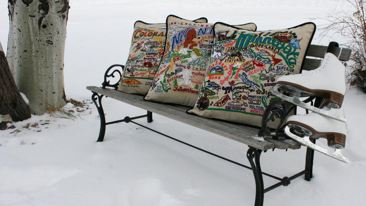 Colorado Hand-Embroidered Pillow Quirks!