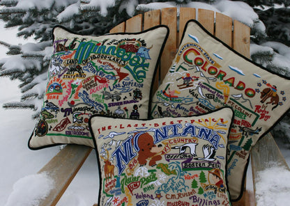 Colorado Hand-Embroidered Pillow Quirks!