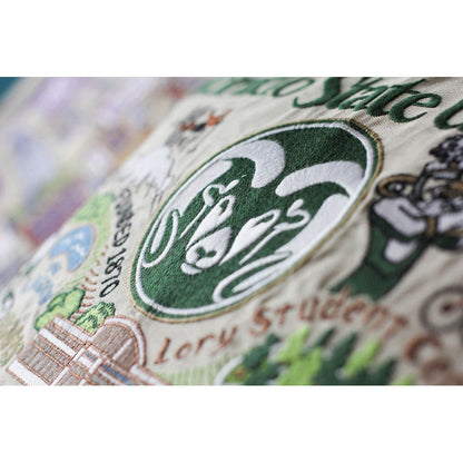 Colorado State University Collegiate Embroidered Pillow by CatStudio Quirks!