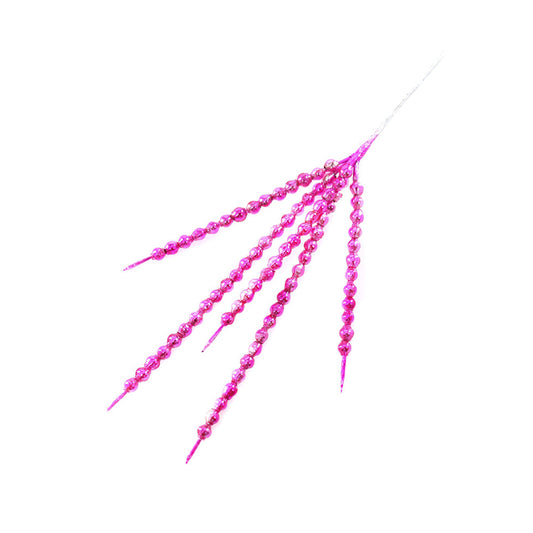 Mid Century Style Glass Picks - Pink