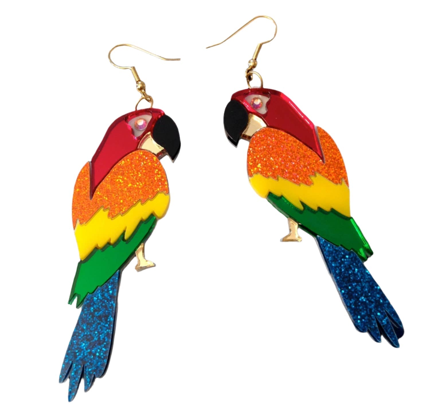 Tropical Parrot Acrylic Statement Earrings Quirks!