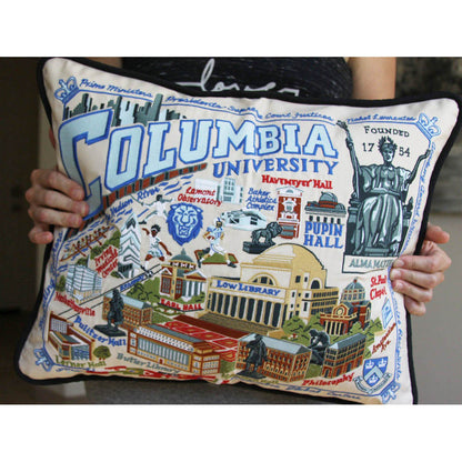 Columbia University Collegiate Embroidered Pillow by CatStudio Quirks!