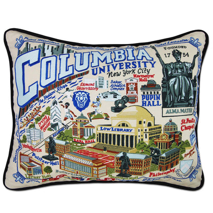 Columbia University Collegiate Embroidered Pillow by CatStudio Quirks!