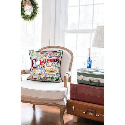 Columbus Hand-Embroidered Pillow Quirks!
