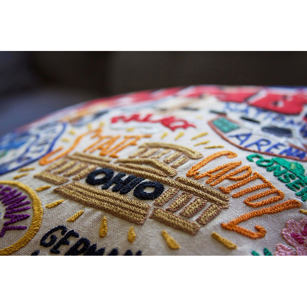 Columbus Hand-Embroidered Pillow Quirks!