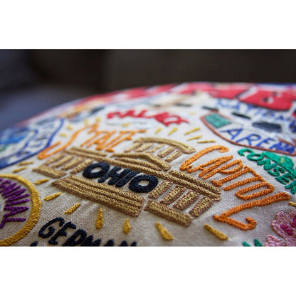 Columbus Hand-Embroidered Pillow Quirks!