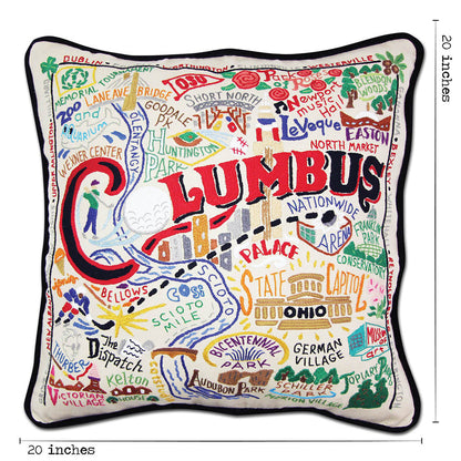 Columbus Hand-Embroidered Pillow Quirks!