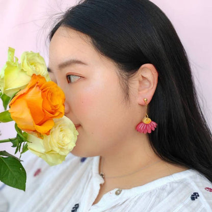 Coneflower Bloom Acrylic Earrings Quirks!