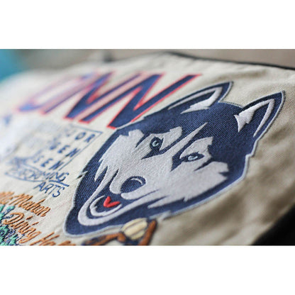 Connecticut, University of Collegiate Embroidered Pillow by CatStudio Quirks!