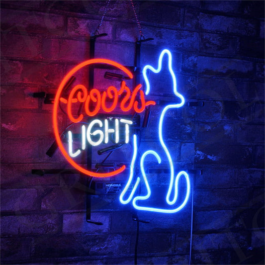 Coors Light Coyote Wolf Moon Neon Signs Light Neon Signs Land