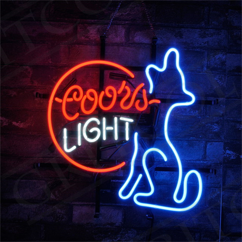 Coors Light Coyote Wolf Moon Neon Signs Light Neon Signs Land