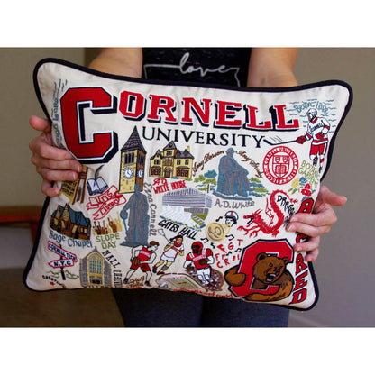 Cornell University Collegiate Embroidered Pillow by CatStudio Quirks!