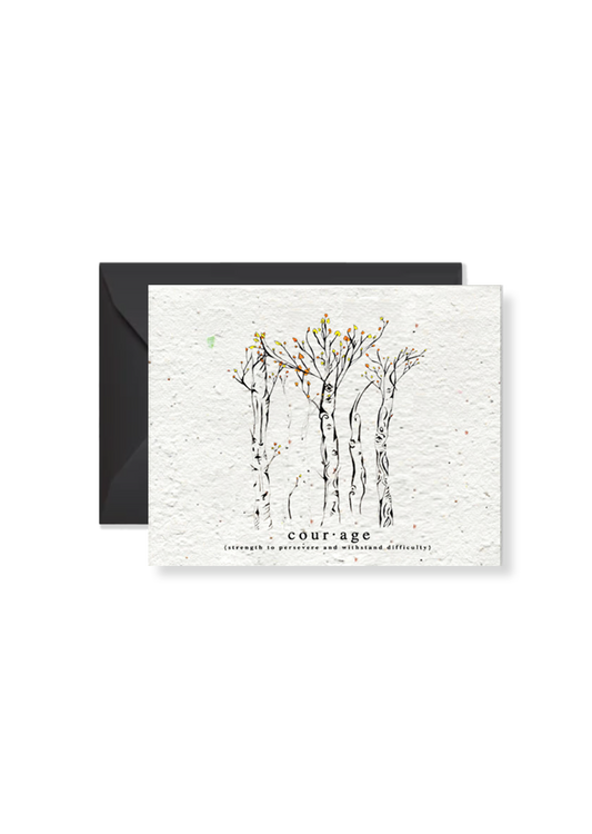 Courage Wildflower Seed Paper Greeting Card
