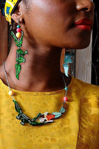 Crocodile Tamer Necklace by Laliblue