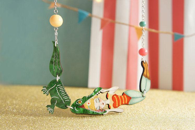 Crocodile Tamer Necklace by Laliblue