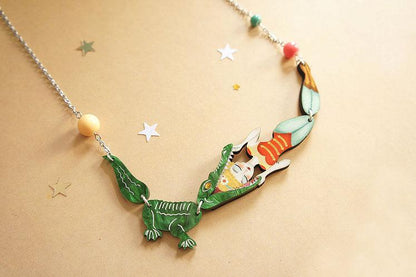 Crocodile Tamer Necklace by Laliblue