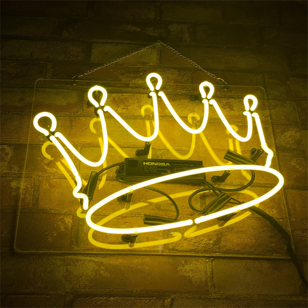 Crown Yellow Neon Signs Neon Signs Land