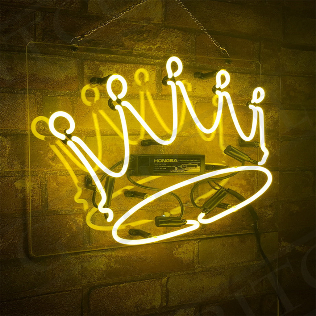 Crown Yellow Neon Signs Neon Signs Land