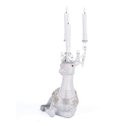 Crystal Christmas Sitting Deer Candle Holder by Katherine's Collection Quirks!