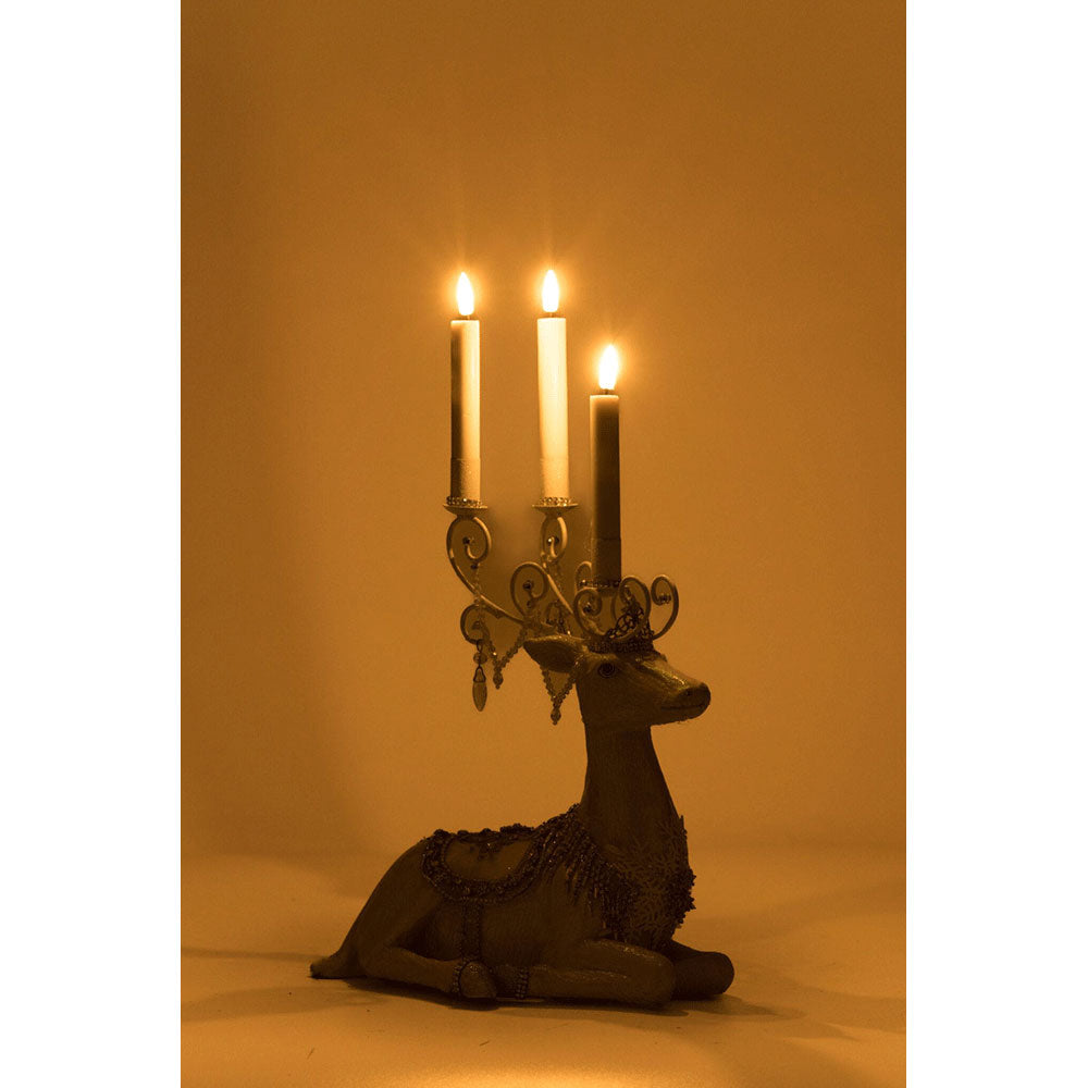 Crystal Christmas Sitting Deer Candle Holder by Katherine's Collection Quirks!