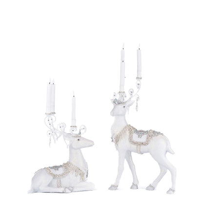 Crystal Christmas Sitting Deer Candle Holder by Katherine's Collection Quirks!