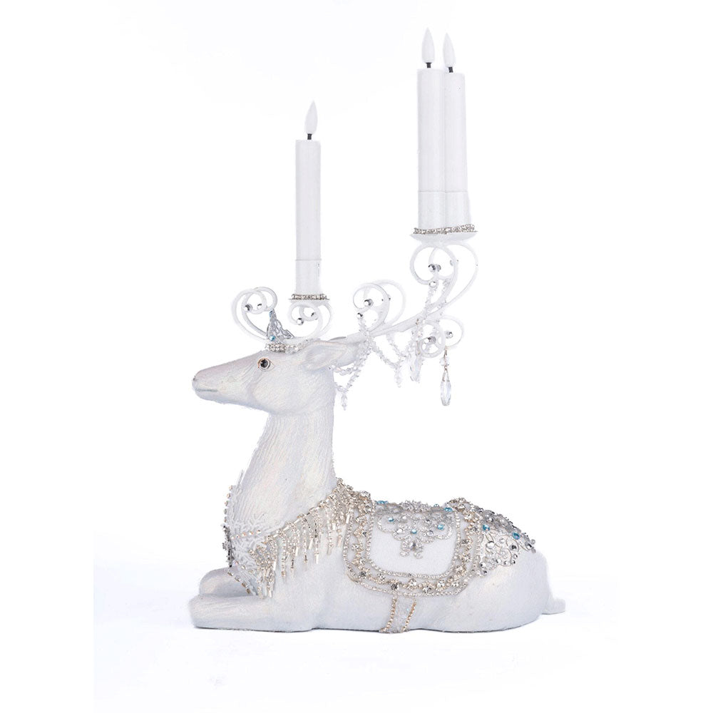 Crystal Christmas Sitting Deer Candle Holder by Katherine's Collection Quirks!