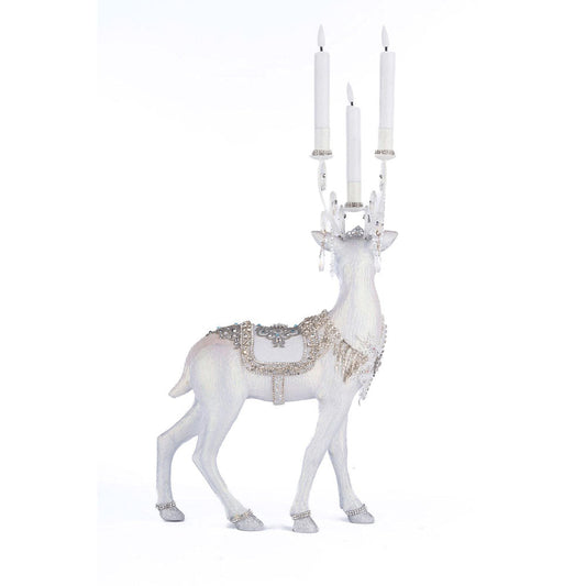 Crystal Christmas Standing Deer Candleholder by Katherine's Collection Quirks!