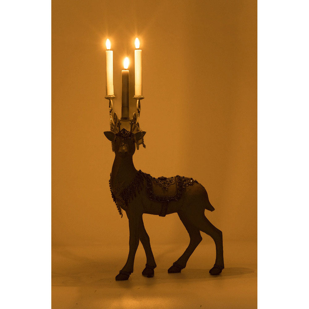 Crystal Christmas Standing Deer Candleholder by Katherine's Collection Quirks!